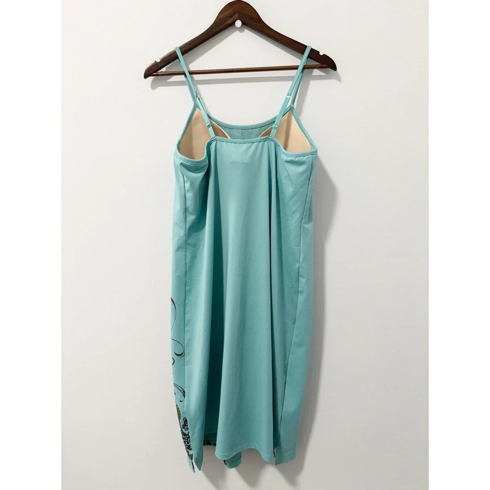 Athleta Shorebreak Swim Dress Womens XL Paisley Adjustable Strap Built-in Bra - Picture 6 of 11